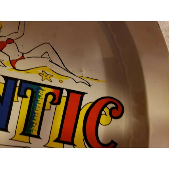 Vintage Atlantic City New Jersey Tin Serving Tray Souvenir Barware - Picture 3 of 4